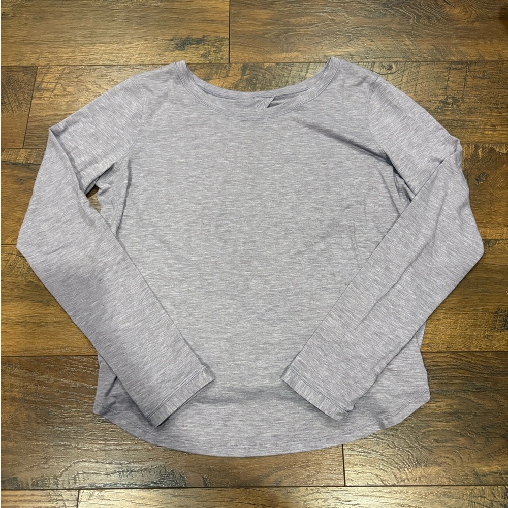 Lululemon lilac wild twist Long Sleeve Top size 6
